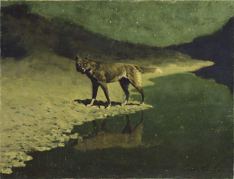 782px-Frederic_Remington_-_Moonlight,_Wolf